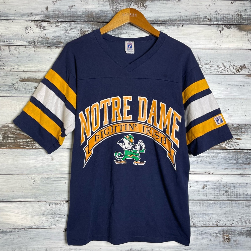 Vintage Logo 7 Notre Dame Fighting Irish T Medium